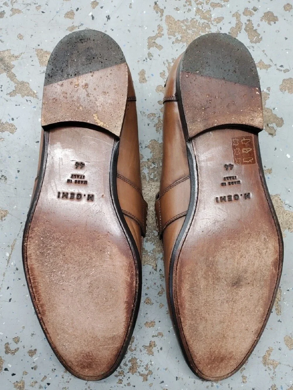 M. Gemi Brown Leather Penny Loafers